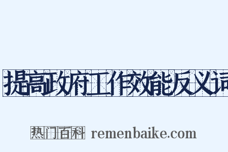 提高政府工作效能反义词是什么意思的图片